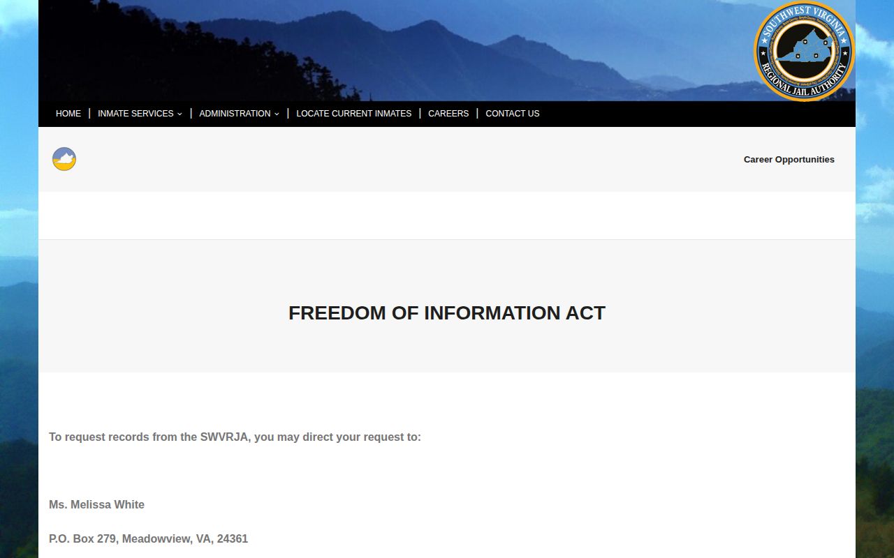 Scott County release record request contact on SWVRJA