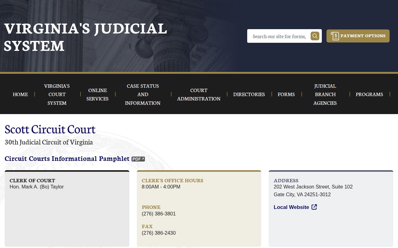 Scott Circuit Court contact for Scott County release records