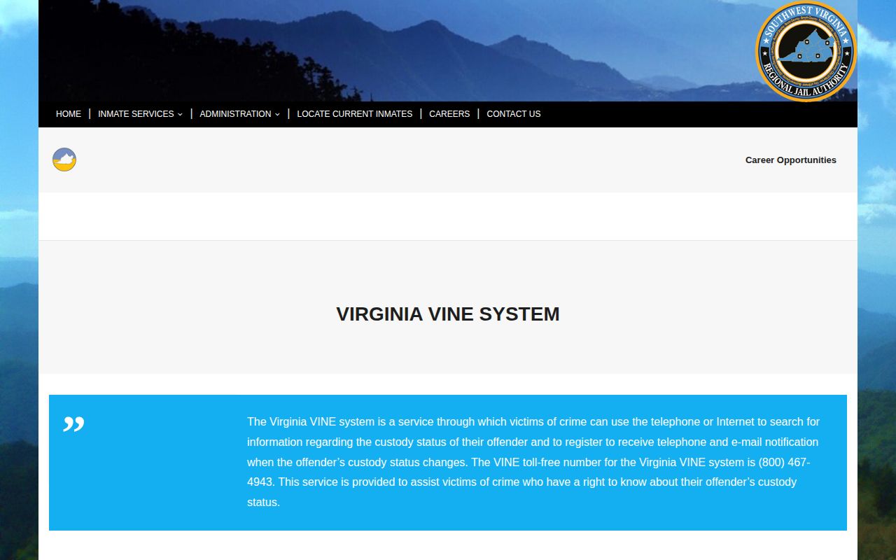 Scott County same-day release notification information from SWVRJA VINE